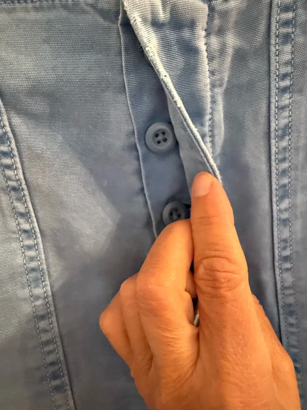 AMO Wide Leg Light Blue Utility Pants - Picture 3 of 7